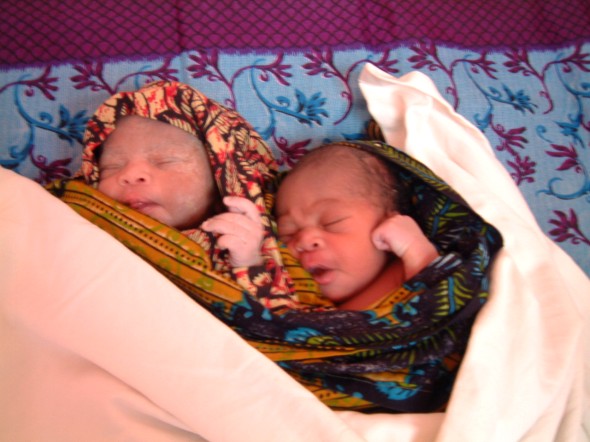 Second set of New Born Twins (Joseph & Mary) - born on 22nd June 2005 in the New Maternity Wing