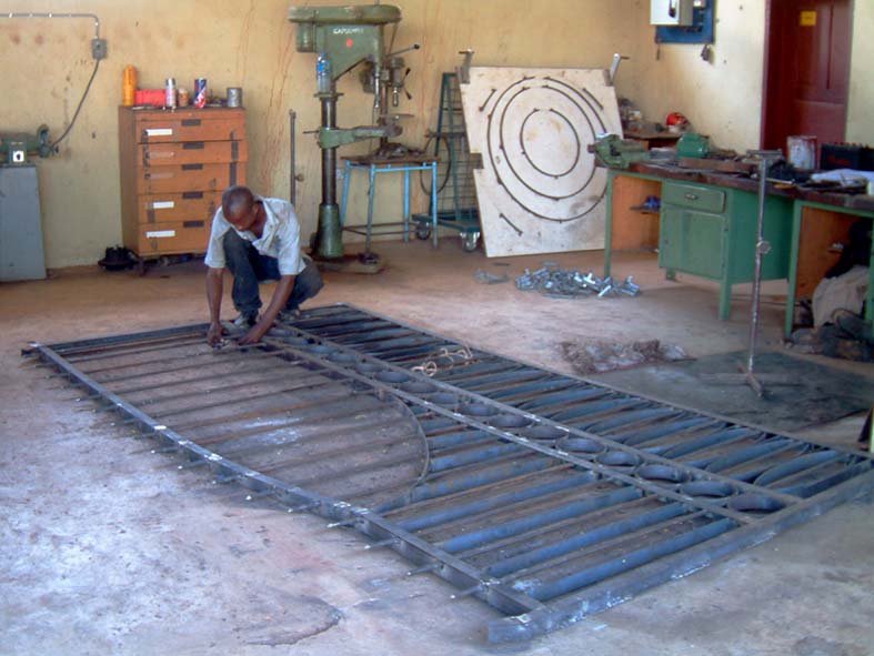 Manufacture of Main Entrance Gates by CAPU (Craftsmen & Atrisans Production Unit)