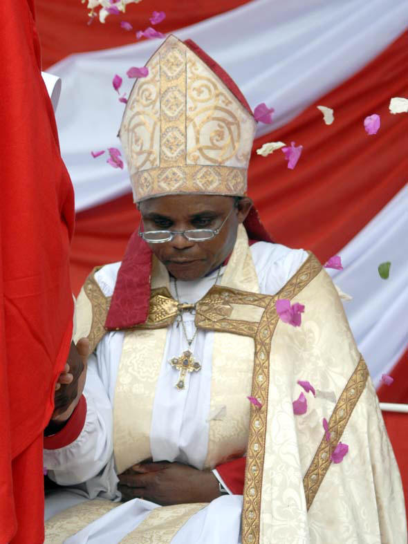 Bishop Jacob Chimeledya at his installation as Diocesan Bishop