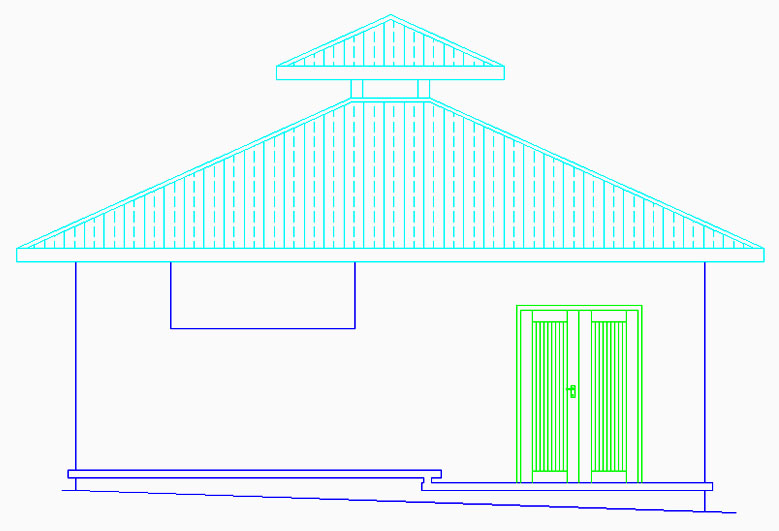 Side Elevation of Proposed Kitchen & Store